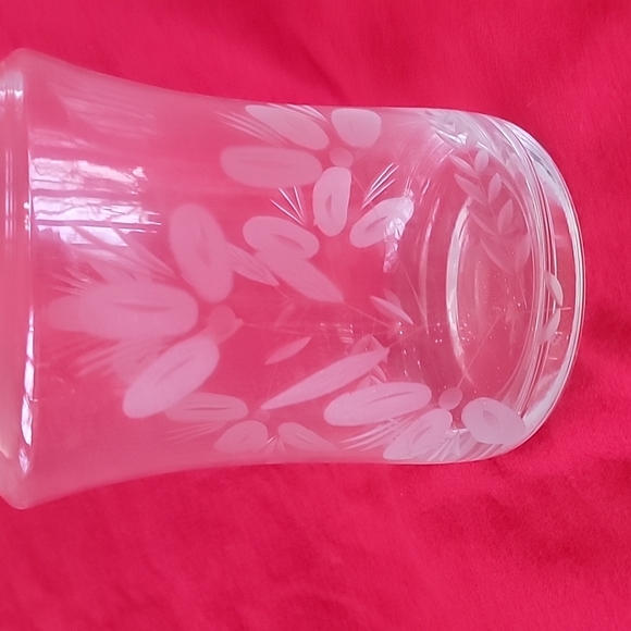 Etched Clear Glass 11" Pitcher - Picture 2 of 5